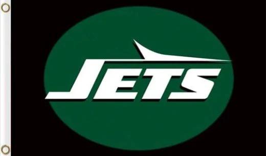 New York Jets Team Logo Sports Black Flag 3X5 Ft Polyester Banner USA 90x150cm by flagsjustdoit