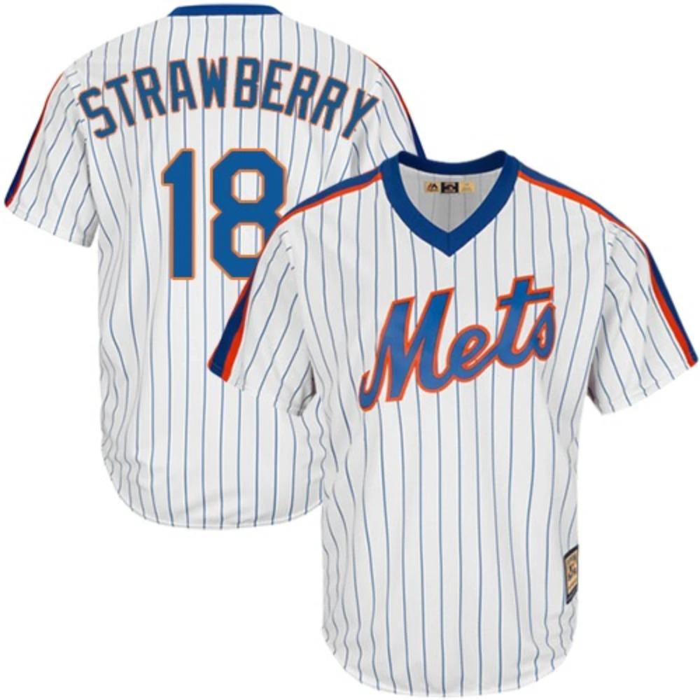 New York Mets Darryl Strawberry White Throwback Pullover Jersey by My Store