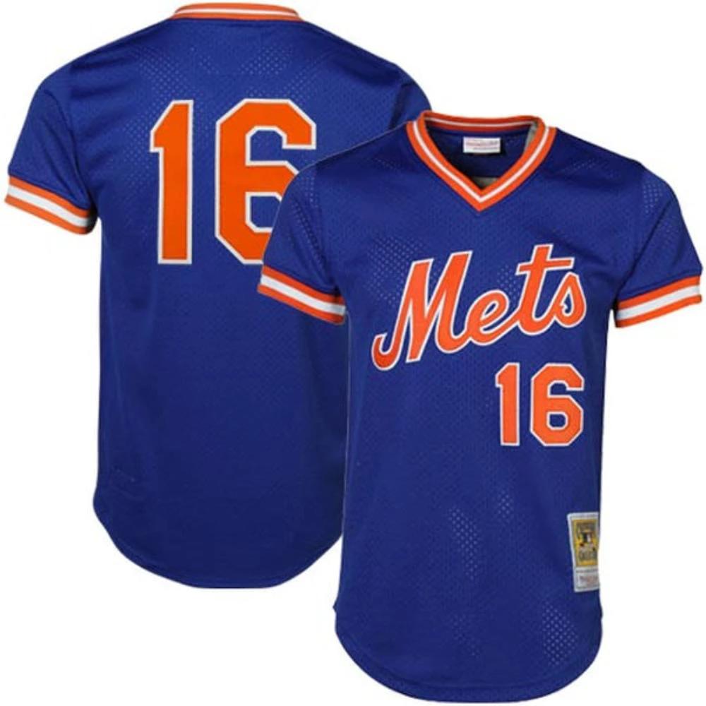 New York Mets Dwight Gooden Blue Throwback Mesh Pullover Jersey by My Store