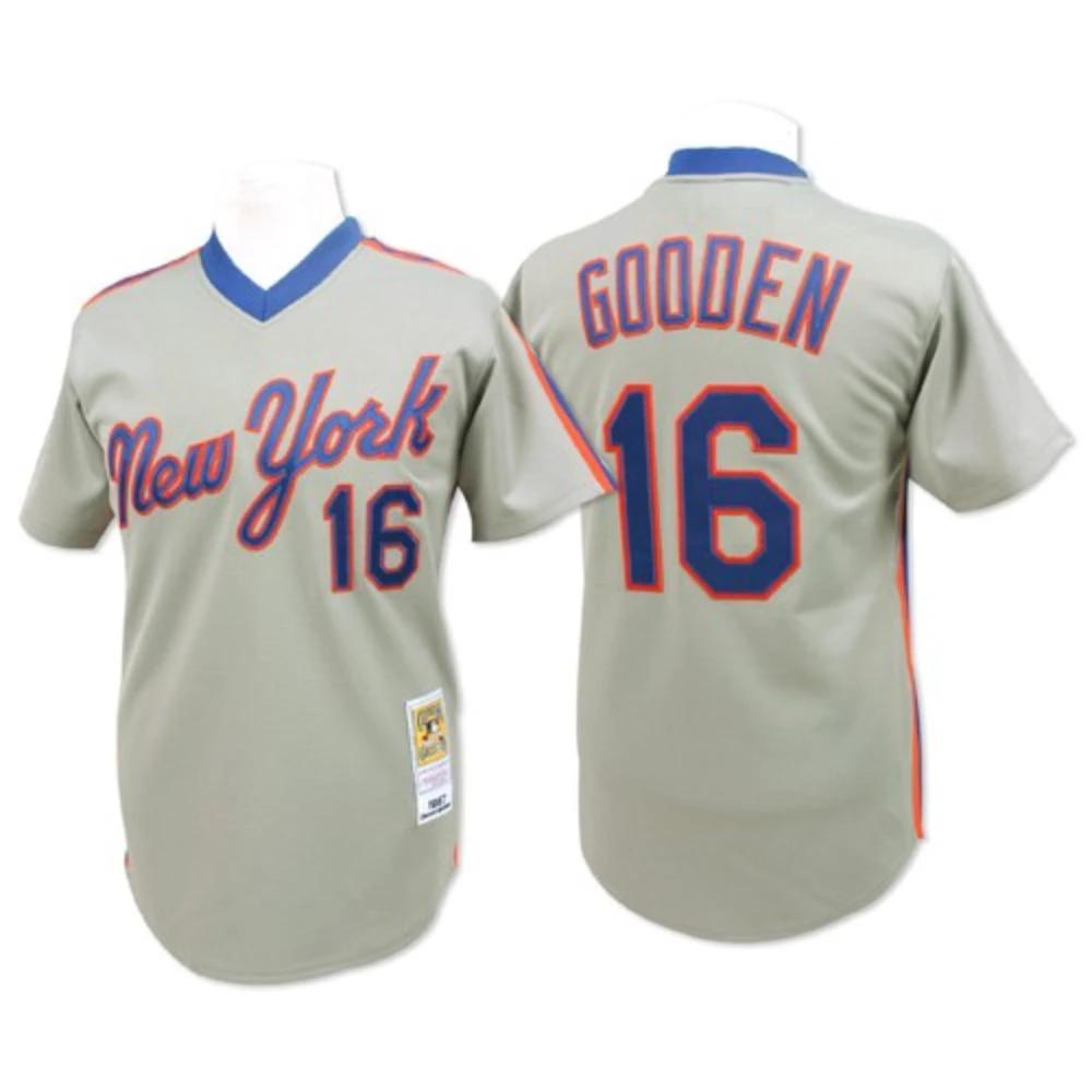 New York Mets Dwight Gooden Gray Throwback Pullover Jersey by My Store