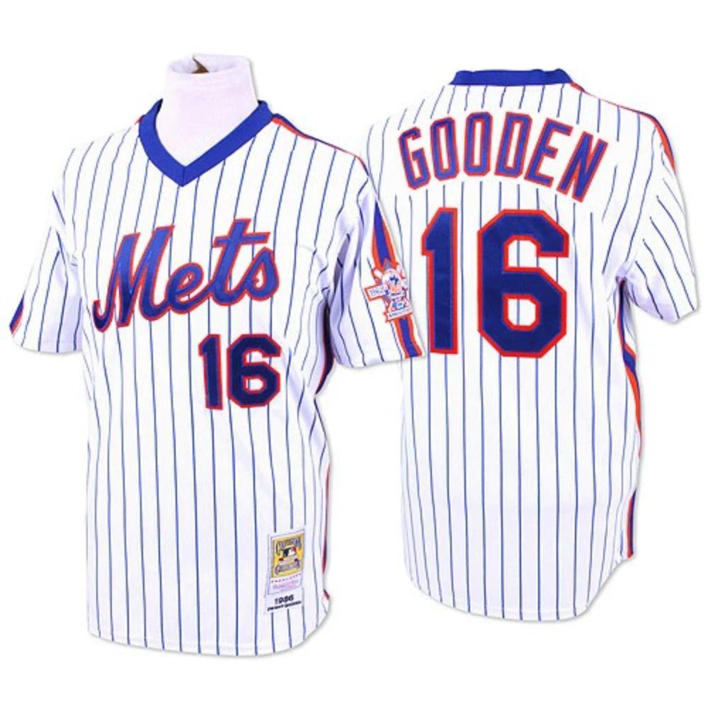 New York Mets Dwight Gooden White 1986 Throwback Pullover Jersey by My Store