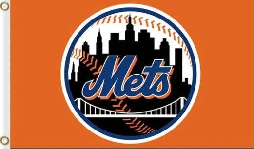 New York Mets Flag Baseball Orange flag 3X5Ft Banner USA Polyester with Brass Grommets by flagsjustdoit