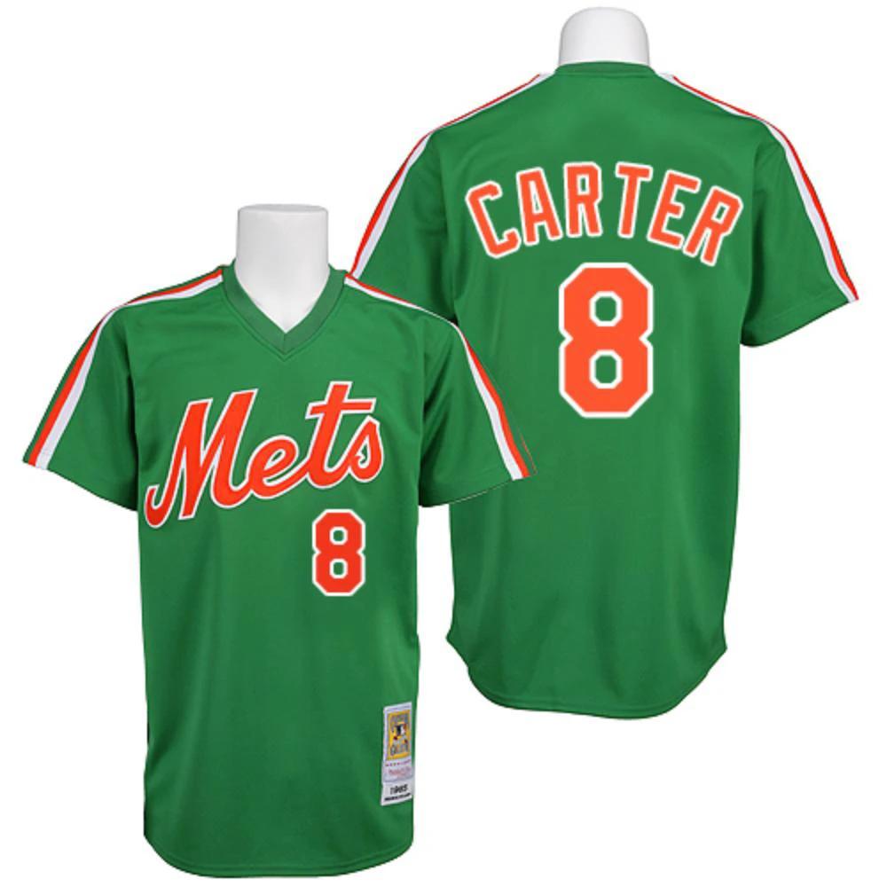 New York Mets Gary Carter Green 1985 Throwback Pullover Jersey by My Store