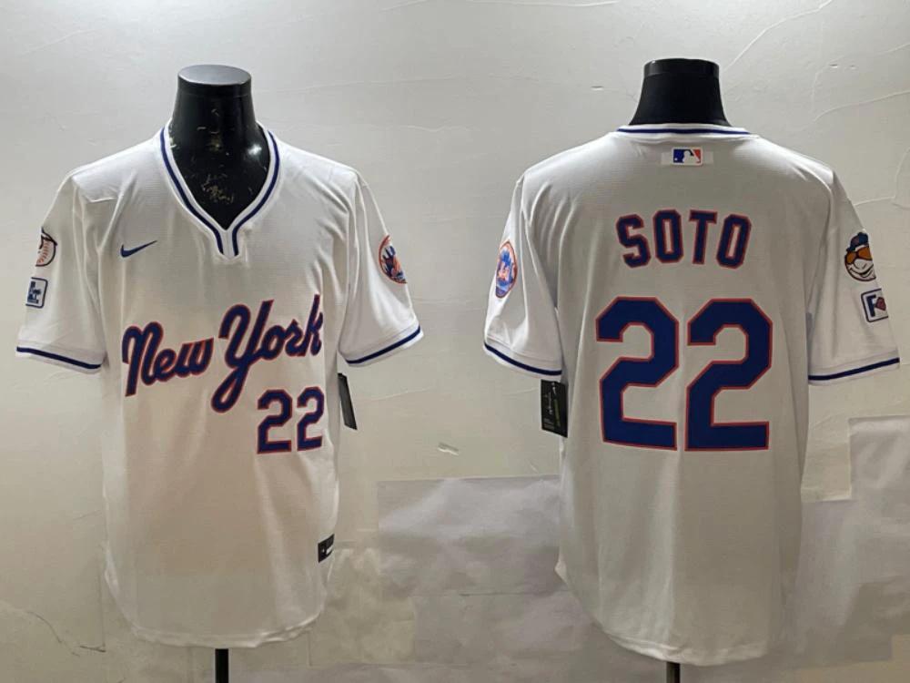 New York Mets Juan Soto White Throwback Fashion Jersey by My Store
