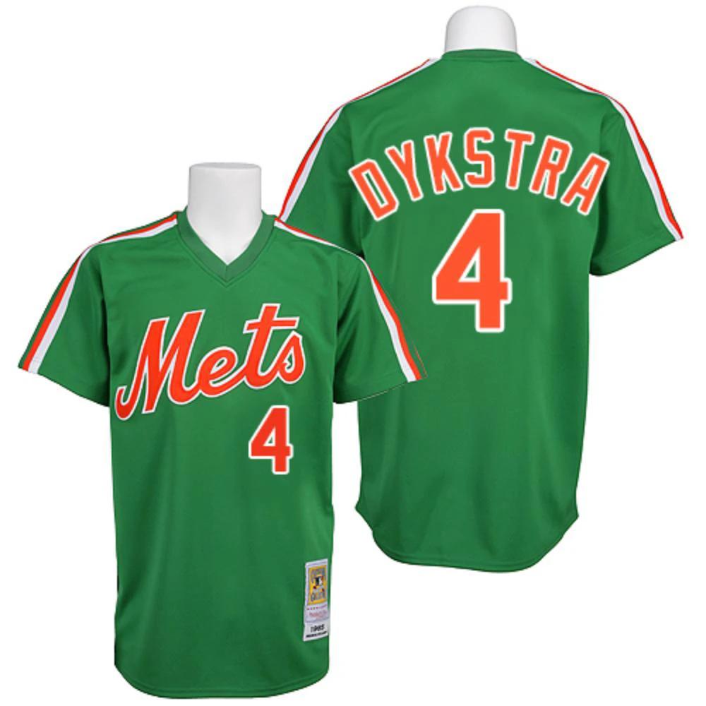 New York Mets Lenny Dykstra Green 1985 Throwback Pullover Jersey by My Store
