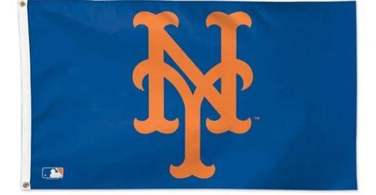 New York Mets Logo US flag 3X5Ft Banner USA Polyester with Brass Grommets by flagsjustdoit