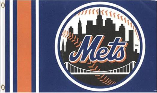 New York Mets Logo flag 3X5Ft Banner USA Polyester with Brass Grommets by flagsjustdoit