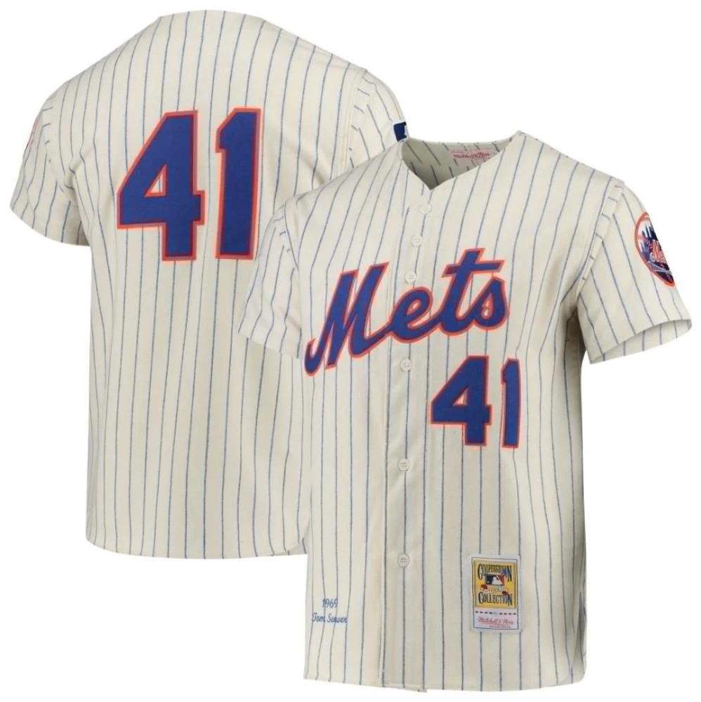 New York Mets Tom Seaver Cream 1969 Throwback Jersey by My Store