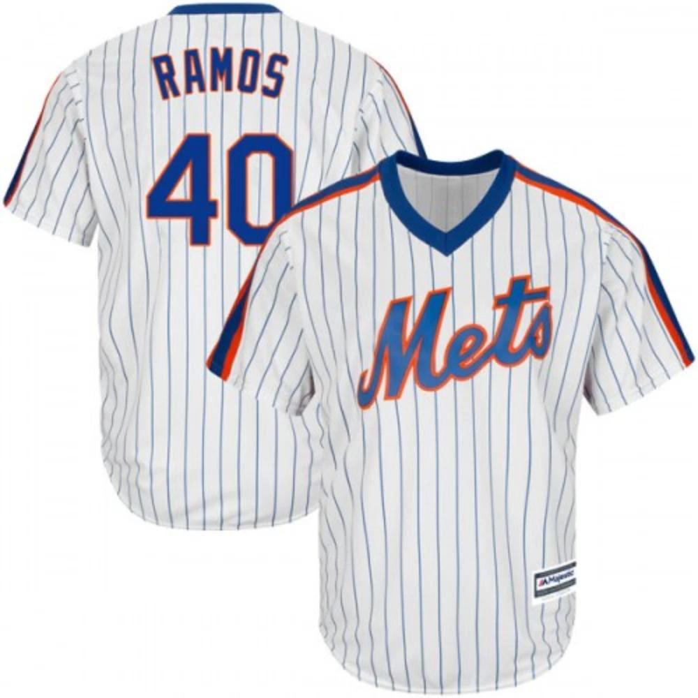 New York Mets Wilson Ramos White Throwback Pullover Jersey by My Store