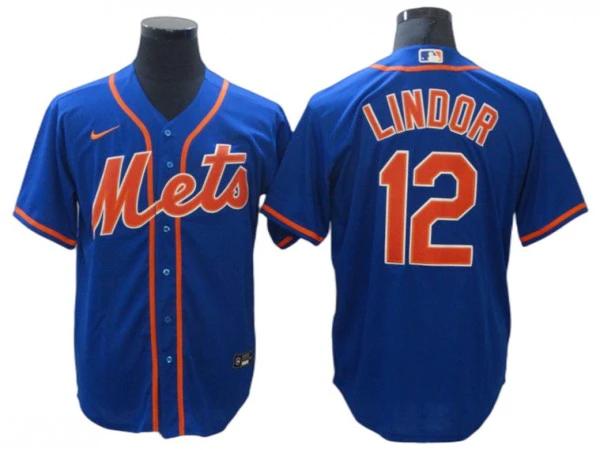 New York Mets #12 Francisco Lindor Royal Alternate Jersey by My Store