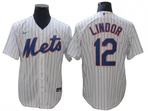 New York Mets #12 Francisco Lindor White Home Jersey by My Store