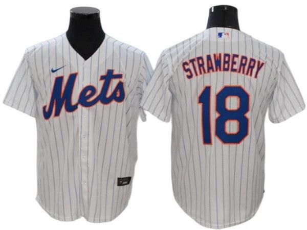 New York Mets #18 Darryl Strawberry White Limited Jersey by My Store