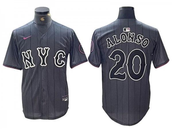 New York Mets #20 Pete Alonso Graphite 2024 City Connect Limited Jersey by My Store