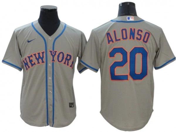New York Mets #20 Pete Alonso Gray Road Cool Base Jersey by My Store