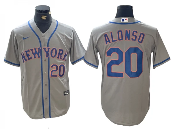 New York Mets #20 Pete Alonso Gray Road Limited Jersey by My Store