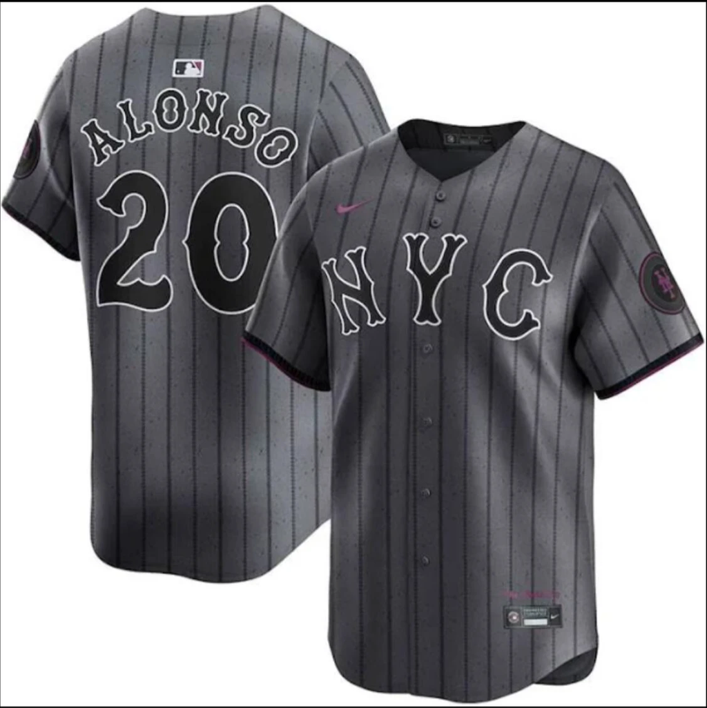 New York Mets #20 Pete Alonso Jersey Stitched Grey Alternate by My Store