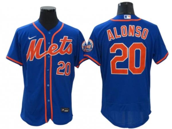 New York Mets #20 Pete Alonso Royal Alternate Flex Base Jersey by My Store