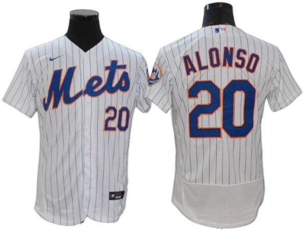 New York Mets #20 Pete Alonso White Home Flex Base Jersey by My Store