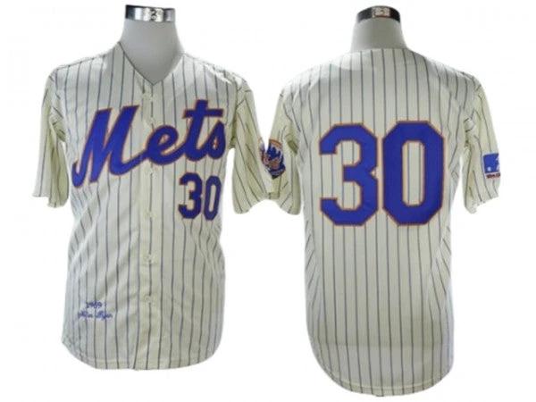 New York Mets #30 Nolan Ryan Cream 1969 Throwback Jersey by My Store