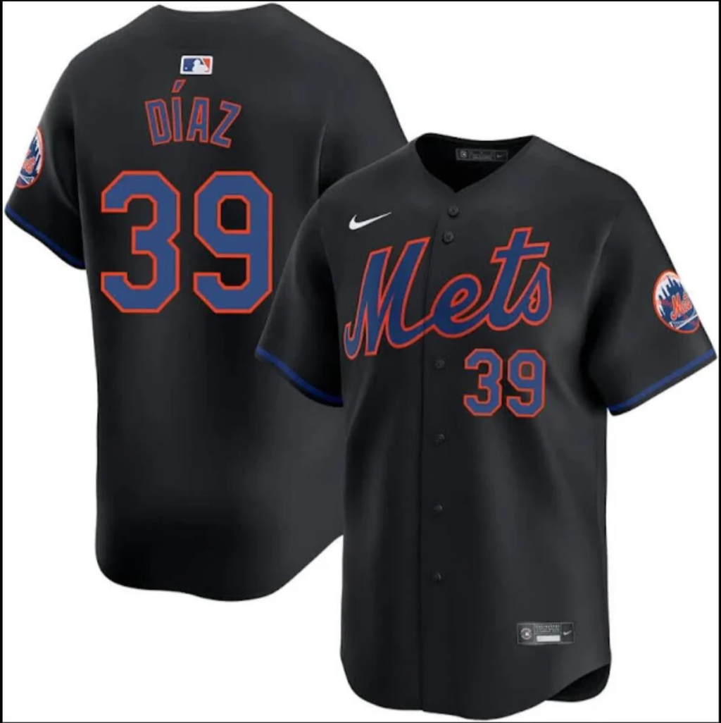 New York Mets #39 Edwin Diaz Jersey Stitched Black by My Store