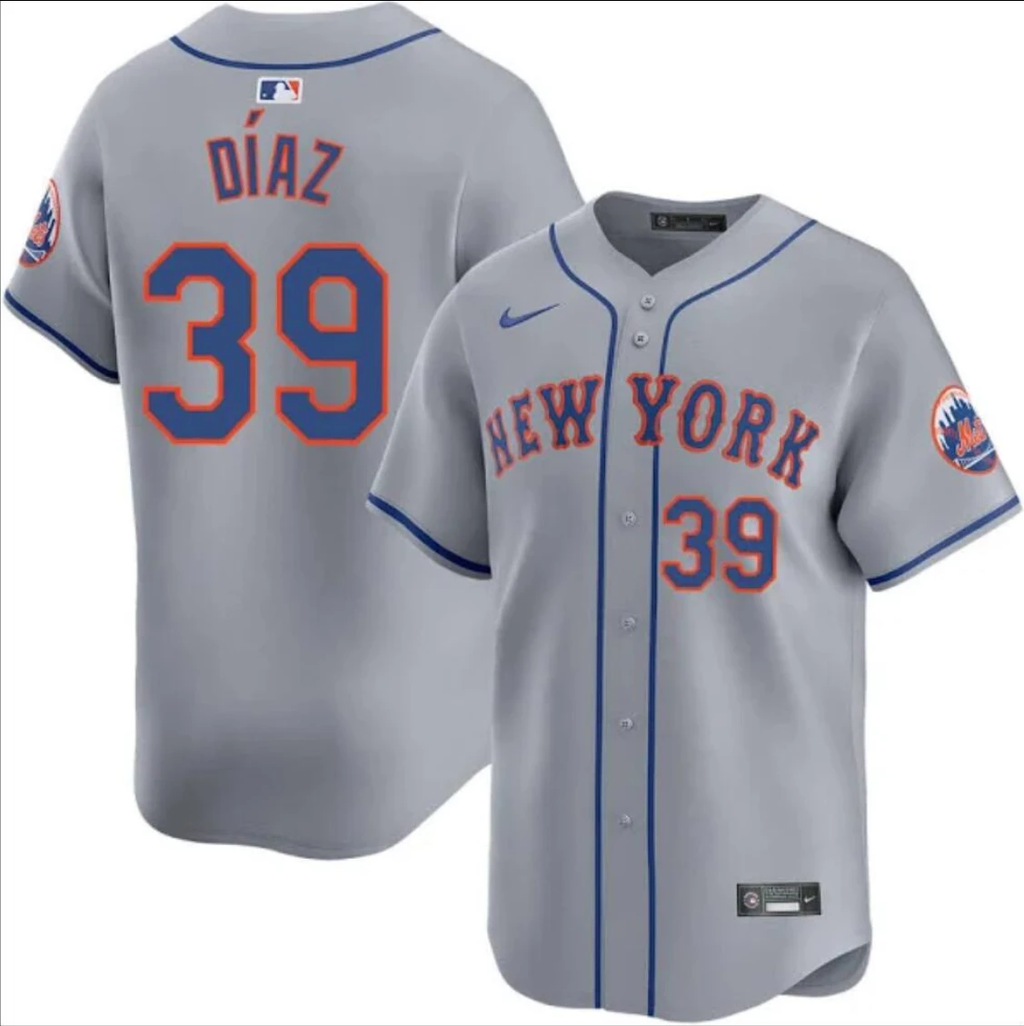 New York Mets #39 Edwin Diaz Jersey Stitched Grey by My Store