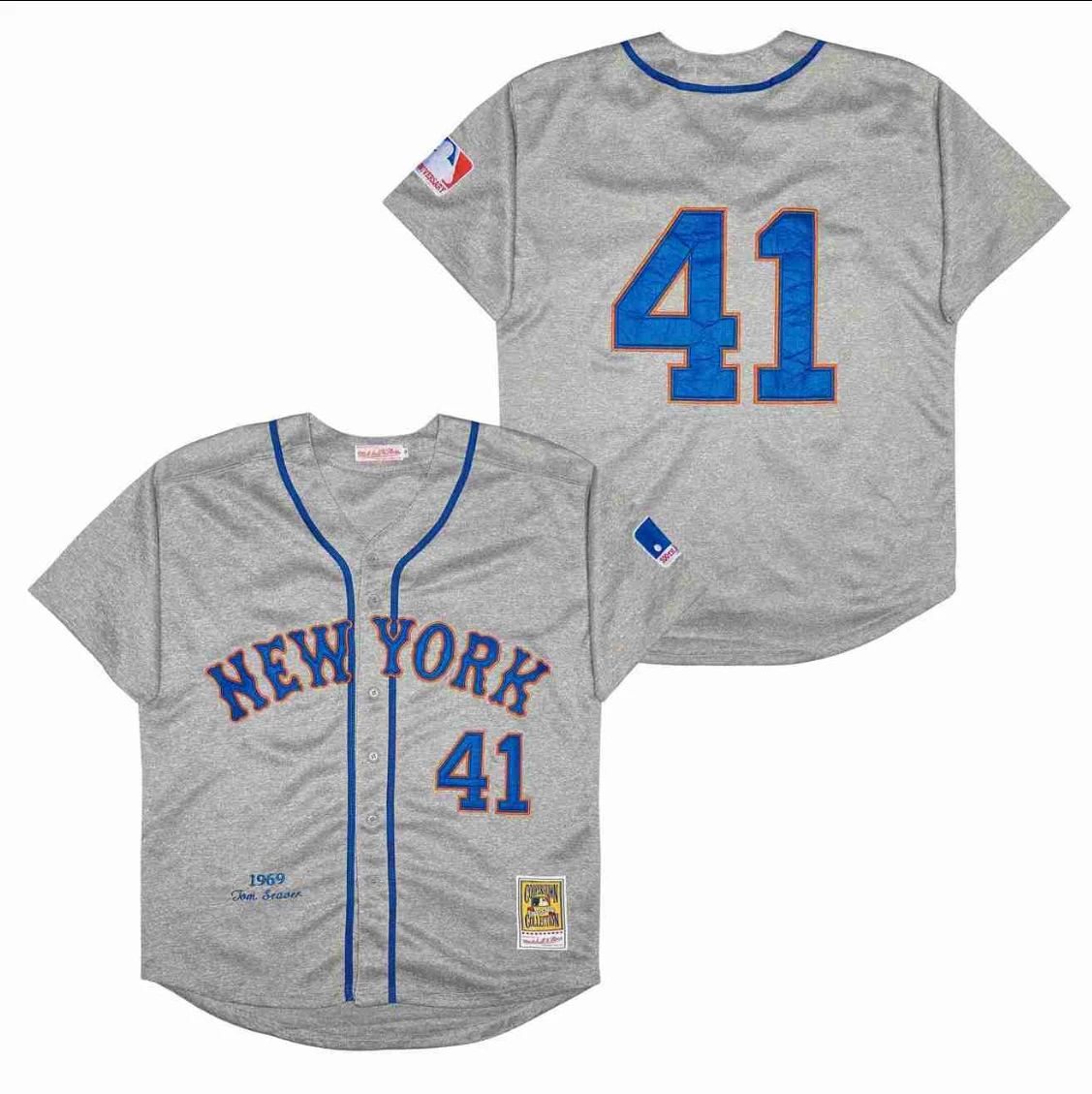 New York Mets #41 Tom Seaver Jersey Stitched 1969 Hemp Grey by My Store