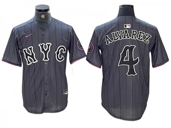 New York Mets #4 Francisco Alvarez Graphite 2024 City Connect Limited Jersey by My Store