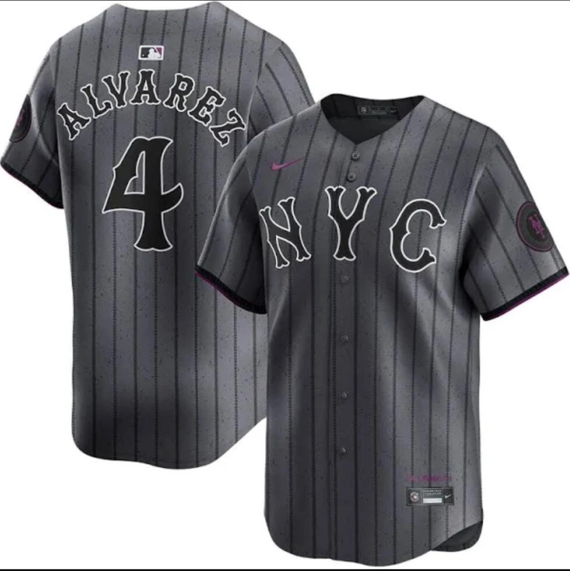 New York Mets #4 Francisco Alvarez Jersey Stitched Grey Alternate by My Store