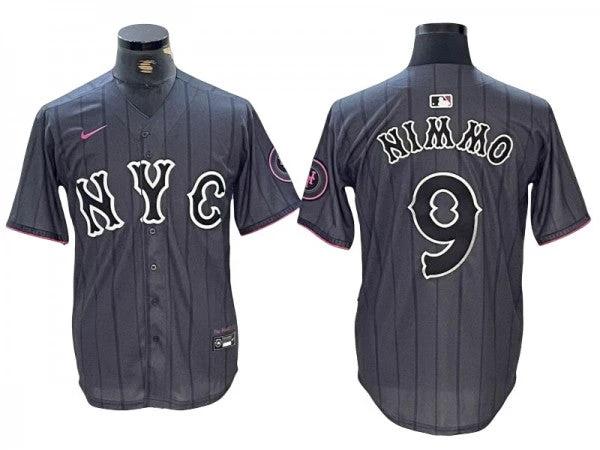 New York Mets #9 Brandon Nimmo Graphite 2024 City Connect Limited Jersey by My Store