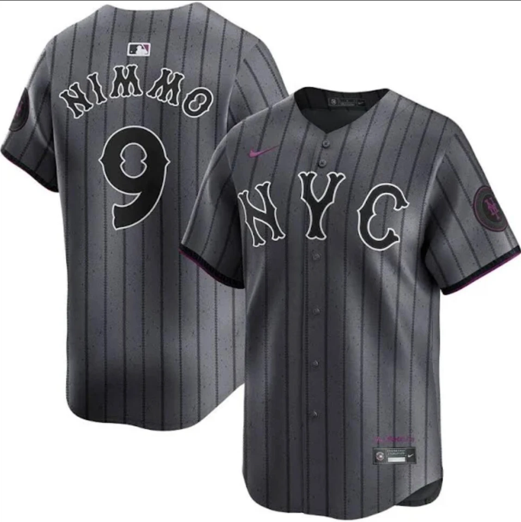 New York Mets #9 Brandon Nimmo Jersey Stitched Grey Alternate by My Store