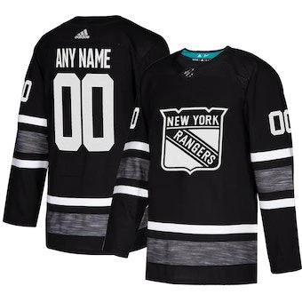 New York Rangers Black 2019 NHL All-Star Game Parley Custom Jersey by Hockey David