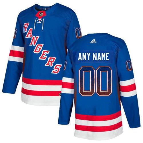 New York Rangers Blue Customized Drift Fashion Jersey by Hockey David