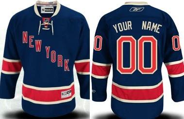 New York Rangers Customized Navy Blue Third Jersey by Hockey David