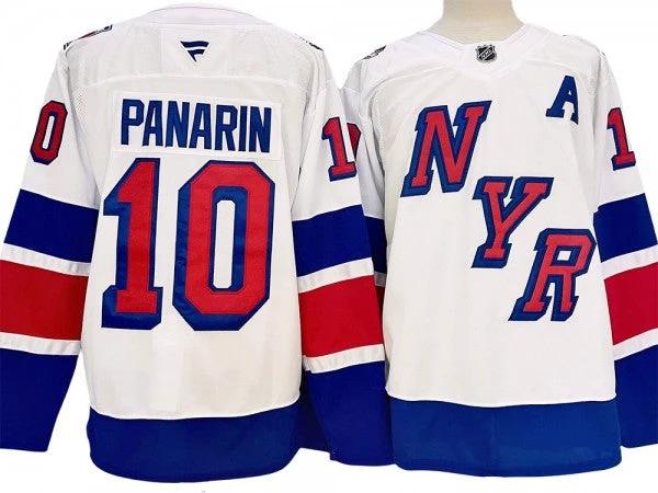 New York Rangers #10 Artemi Panarin White NHL Stadium 2024 Jersey by Hockey David
