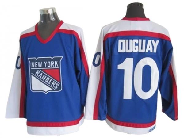 New York Rangers #10 Ron Duguay Blue 1977 Vintage CCM Jersey by Hockey David
