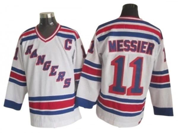 New York Rangers #11 Mark Messier Blue Heroes of Hockey Alumni CCM Jersey - White by Hockey David