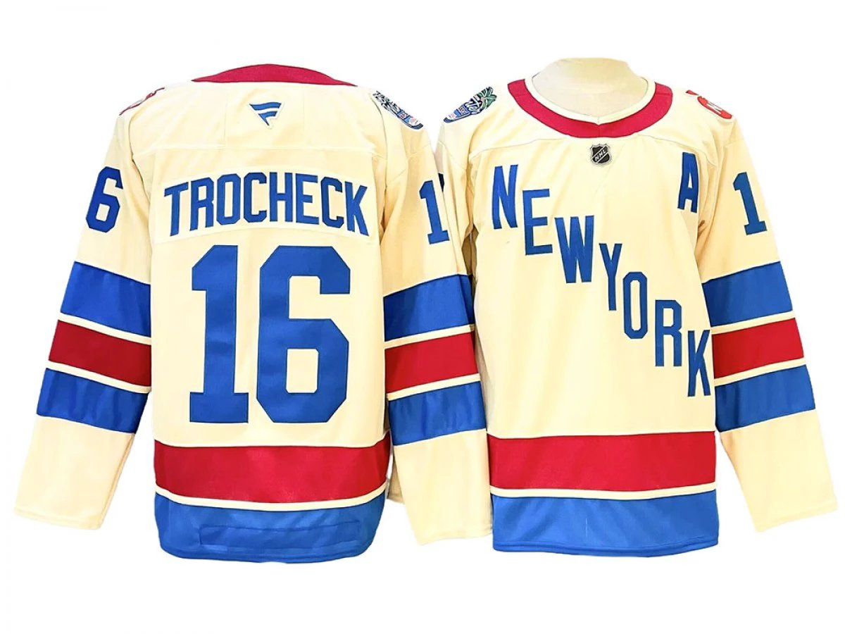 New York Rangers #16 Vincent Trocheck Beige 2026 NHL Winter Classic Jersey by Hockey David