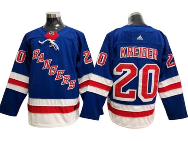 New York Rangers #20 Chris Kreider Blue Home Jersey by Hockey David