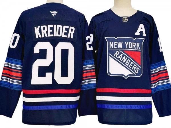 New York Rangers #20 Chris Kreider Navy Alternate 2024 Jersey by Hockey David