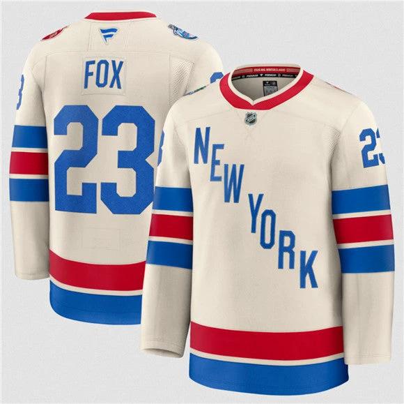 New York Rangers #23 Adam Fox Cream 2026 Winter Classic Stitched Hockey Jersey by Hockey David