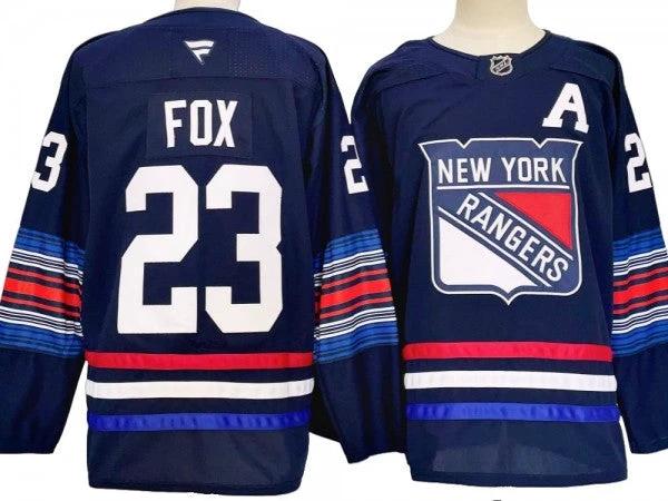 New York Rangers #23 Adam Fox Navy Alternate 2024 Jersey by Hockey David