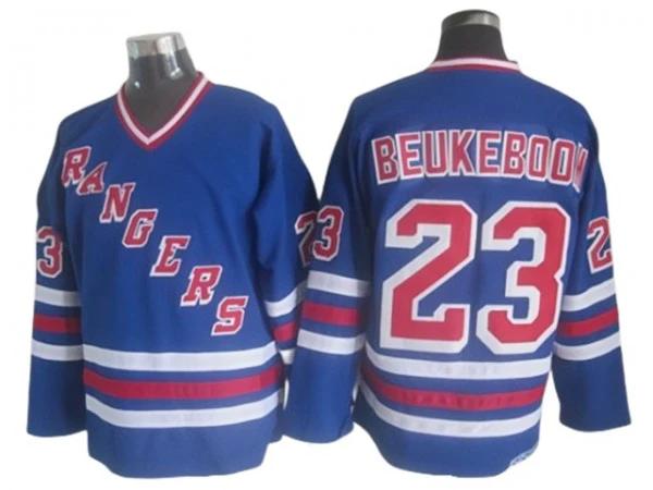 New York Rangers #23 Jeff Beukeboom Blue Heroes of Hockey Alumni CCM Jersey - Blue by Hockey David