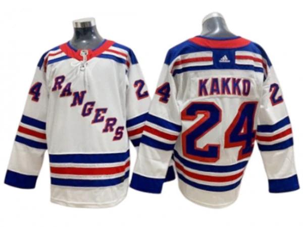 New York Rangers #24 Kaapo Kakko White Away Jersey by Hockey David