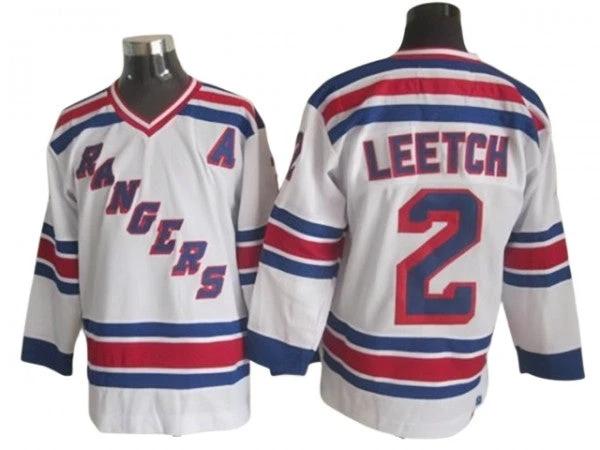 New York Rangers #2 Brian Leetch Heroes of Hockey Alumni CCM Jersey - White by Hockey David