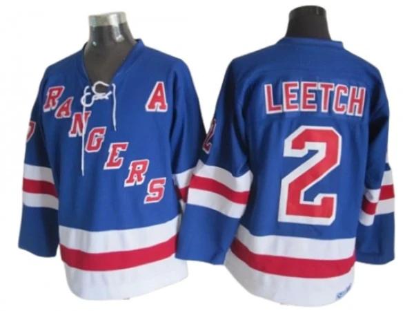 New York Rangers #2 Brian Leetch Vintage CCM Jersey - White by Hockey David