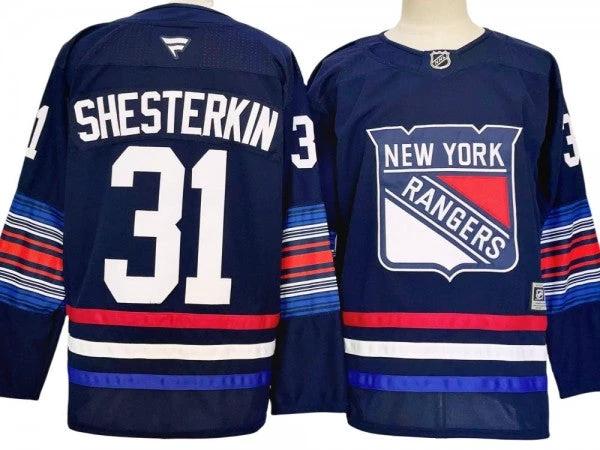 New York Rangers #31 Igor Shesterkin Navy Alternate 2024 Jersey by Hockey David