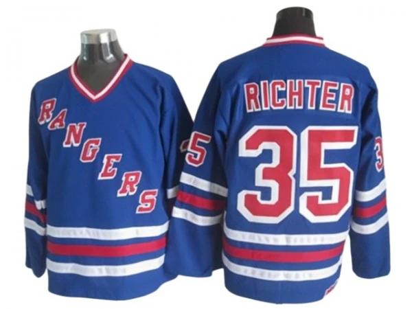 New York Rangers #35 Mike Richter Blue Heroes of Hockey Alumni CCM Jersey - Blue by Hockey David