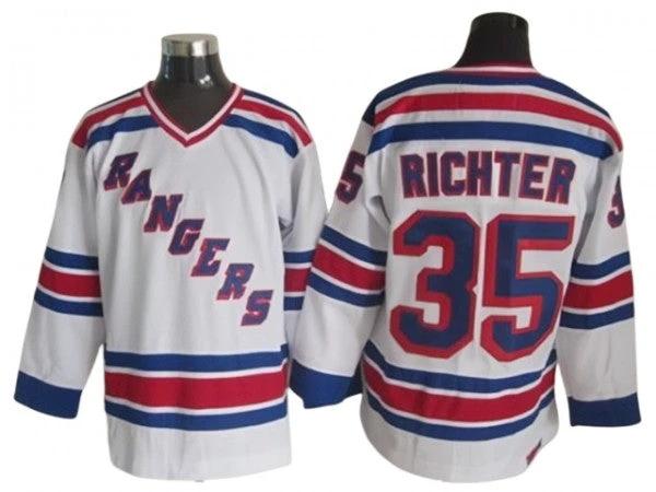 New York Rangers #35 Mike Richter Blue Heroes of Hockey Alumni CCM Jersey -White by Hockey David