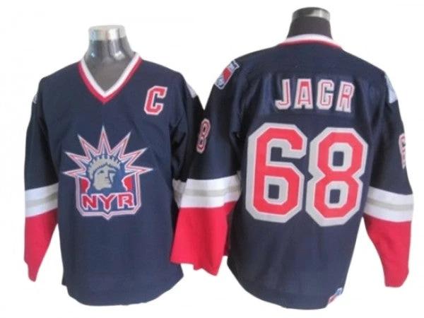 New York Rangers #68 Jaromir Jagr 1998 Vintage CCM Jersey - White by Hockey David