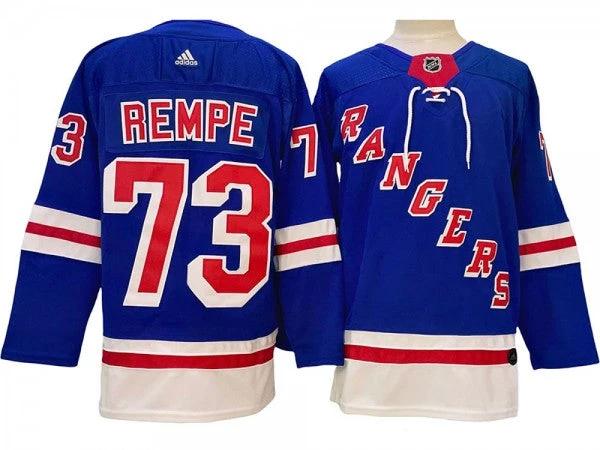 New York Rangers #73 Matt Rempe Blue Home Jersey by Hockey David